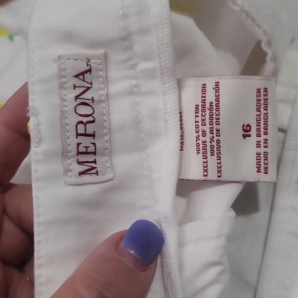 target merona plus size cotton shorts white yellow lemon green 16 - Picture 3 of 5